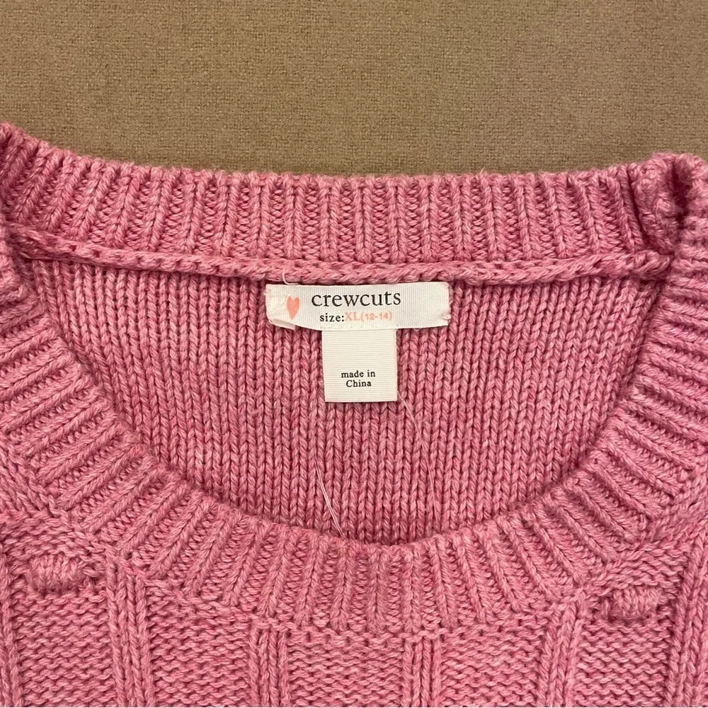 J. Crew Crewcuts Girl’s Anais Bauble Popover Sweater Rose/Mauve Size XL (12-14)
